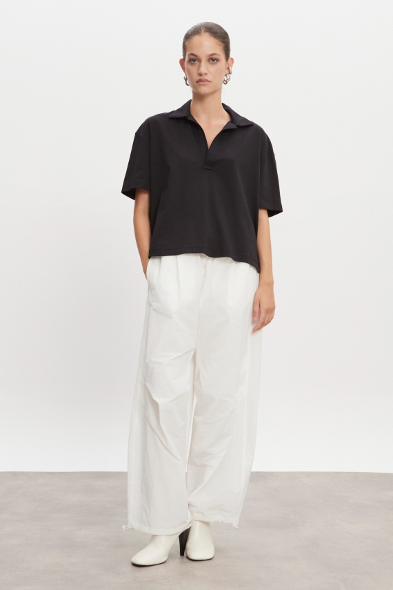 JAZZ POLO BLOUSE WOMEN/MEN BLACK