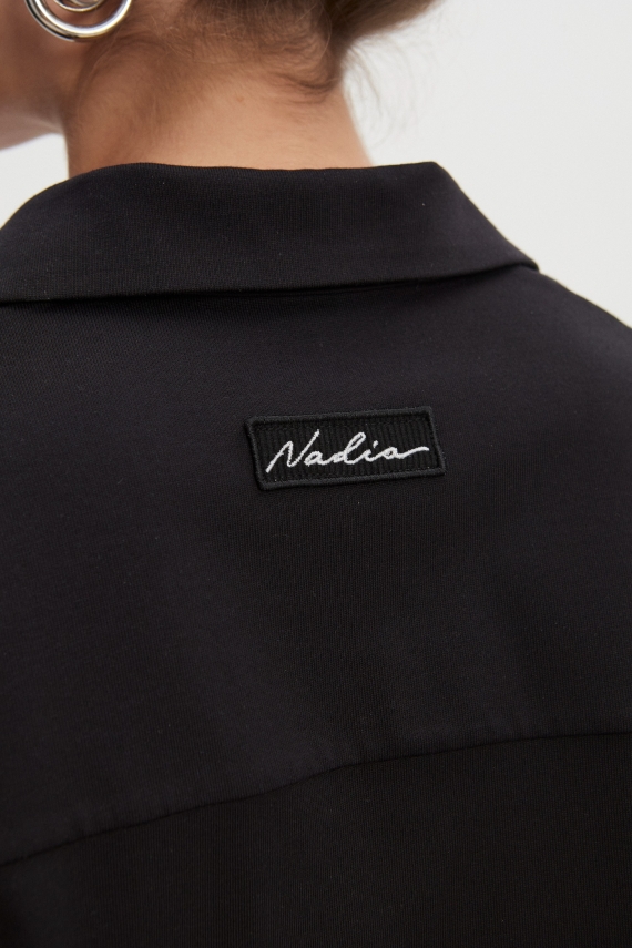 JAZZ POLO BLOUSE WOMEN/MEN BLACK