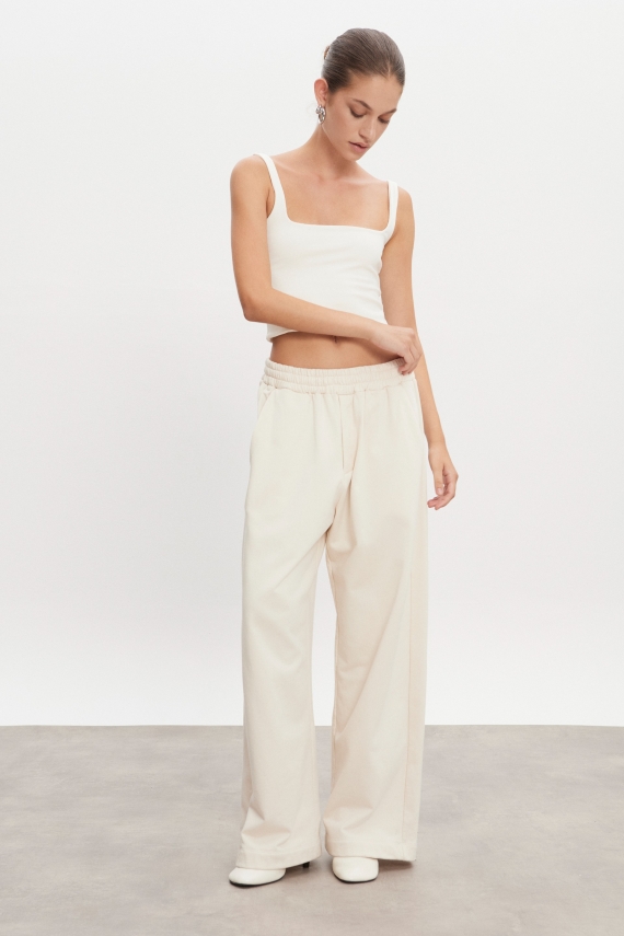 ZEN TRACKPANTS ECRU WOMEN/MEN