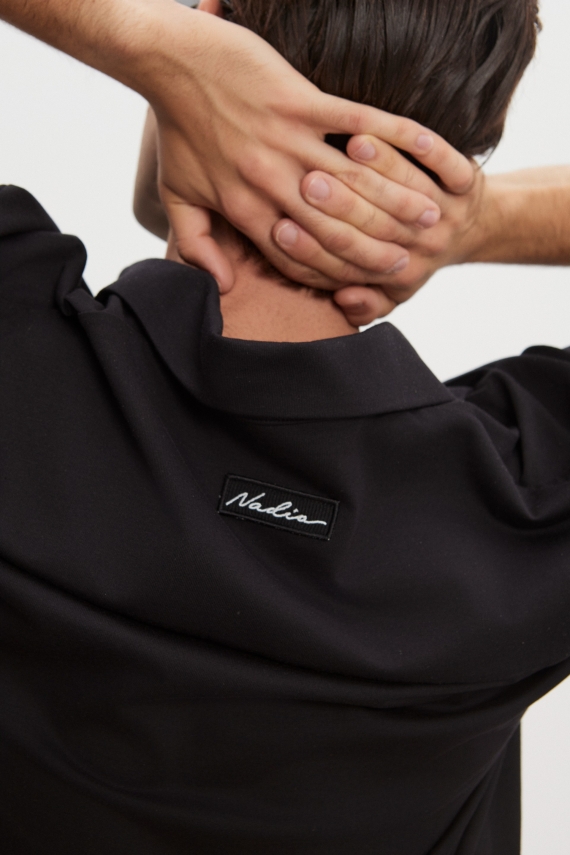 JAZZ POLO BLOUSE WOMEN/MEN BLACK