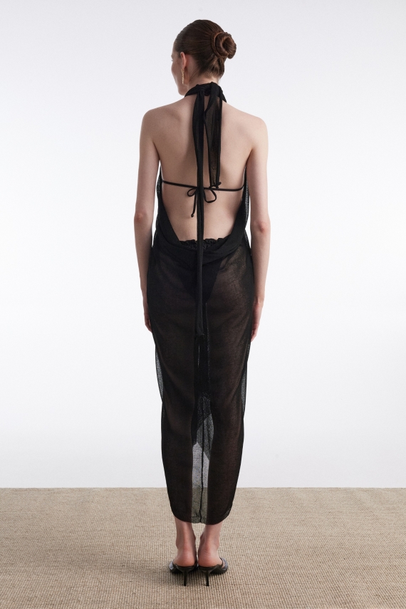 NO.26 KNITTED SARONG BLACK