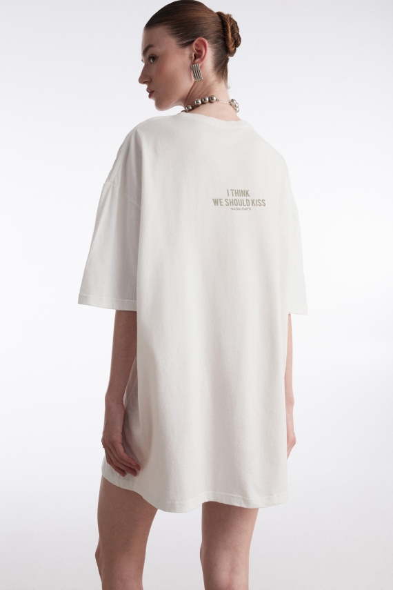 WE SHOULD KISS T-SHIRT OFFWHITE
