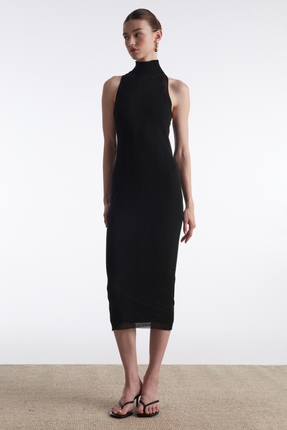NO.26 KNITTED MIDI DRESS BLACK