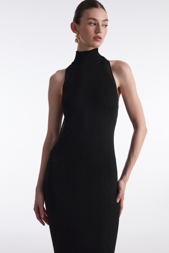 NO.26 KNITTED MIDI DRESS BLACK