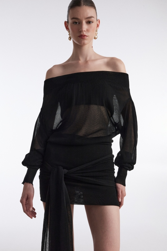 NO.26 MINI DRESS BLACK