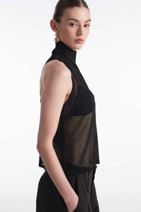 NO.26 KNITTED TOP BLACK