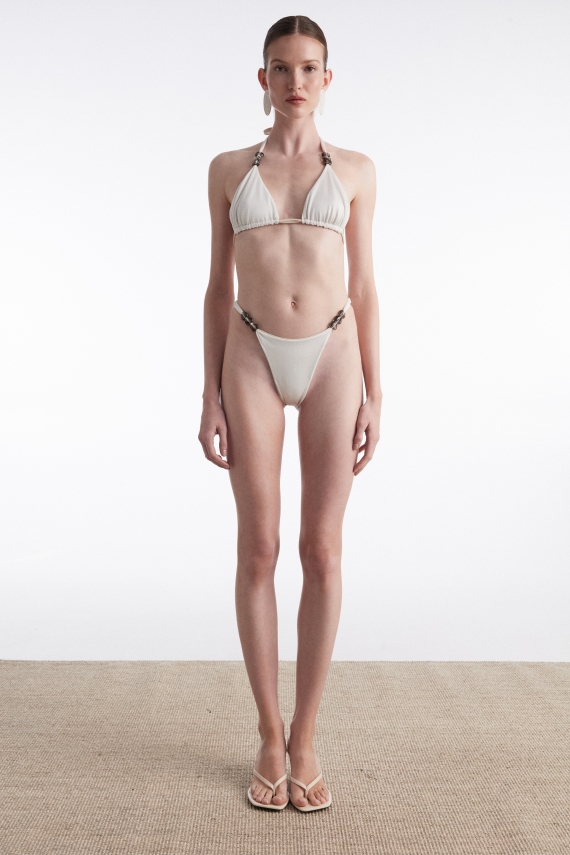 ANNA BIKINI BEIGE WHITE DOUBLE FACE