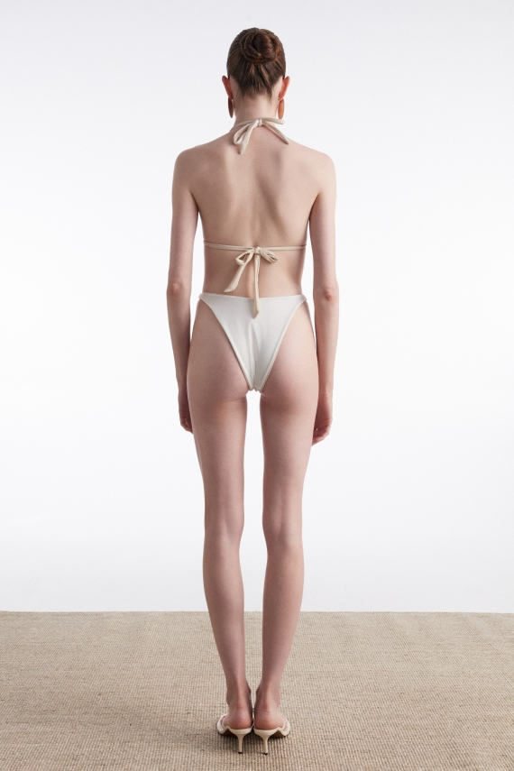 ANNA BIKINI BEIGE WHITE DOUBLE FACE