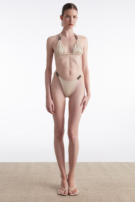 ANNA BIKINI BEIGE WHITE DOUBLE FACE