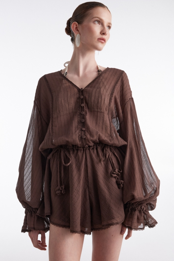 HAN PLAYSUIT BROWN