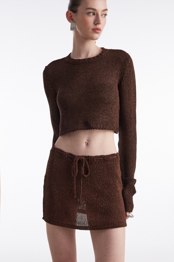 VOYAGE MINI SKIRT BROWN