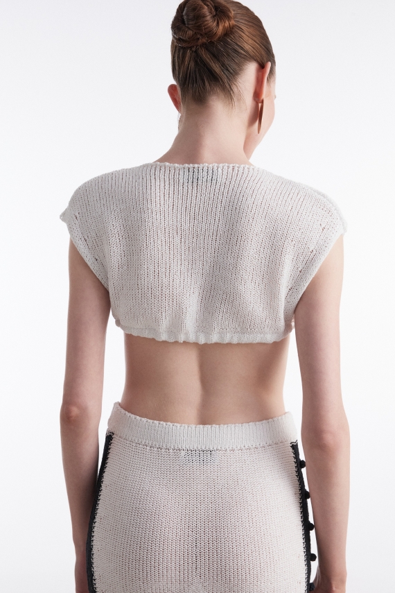 VOYAGE KNITTED TOP WHITE