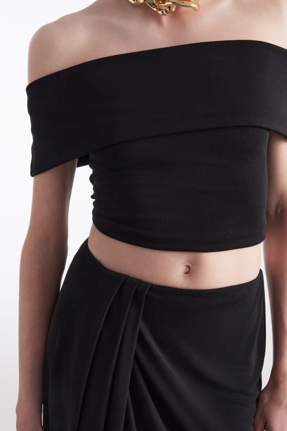 ARIA MIDI SKIRT BLACK