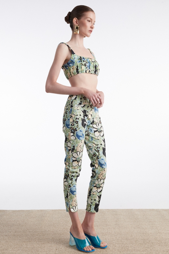 ALICE TROUSERS FLORAL BLUE