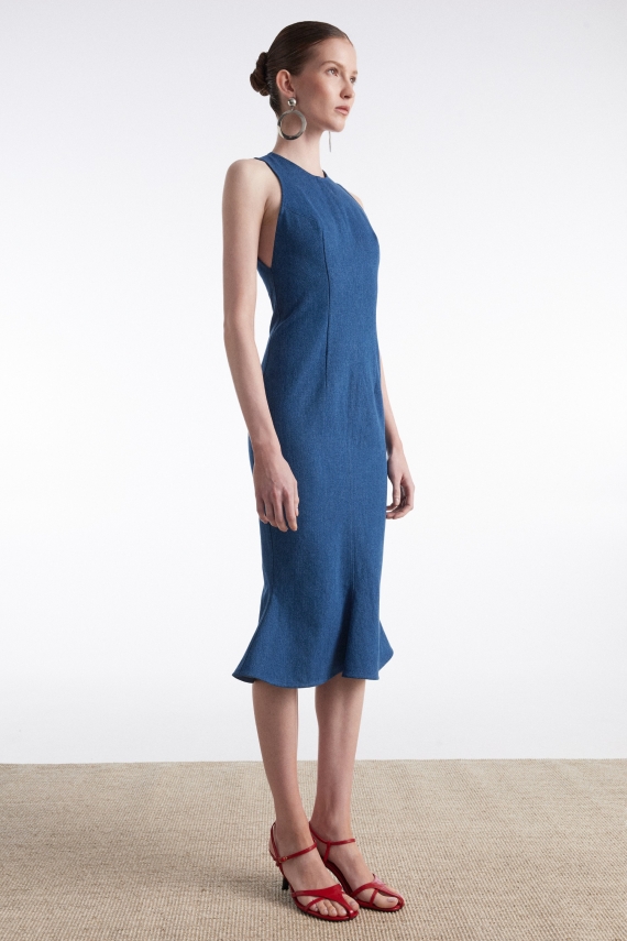 SALTWATER DENIM DRESS BLUE