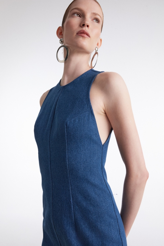 SALTWATER DENIM DRESS BLUE