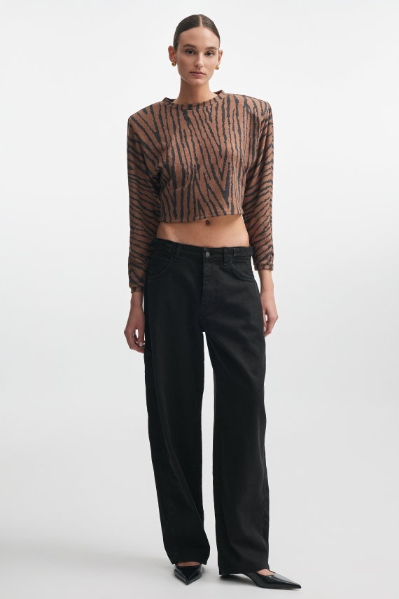 ZIBRA BLOUSE BROWN