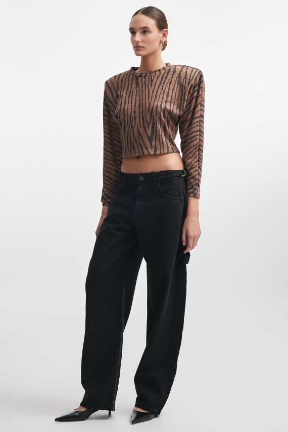 ZIBRA BLOUSE BROWN