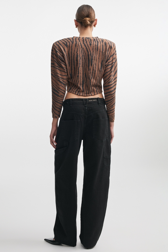 ZIBRA BLOUSE BROWN