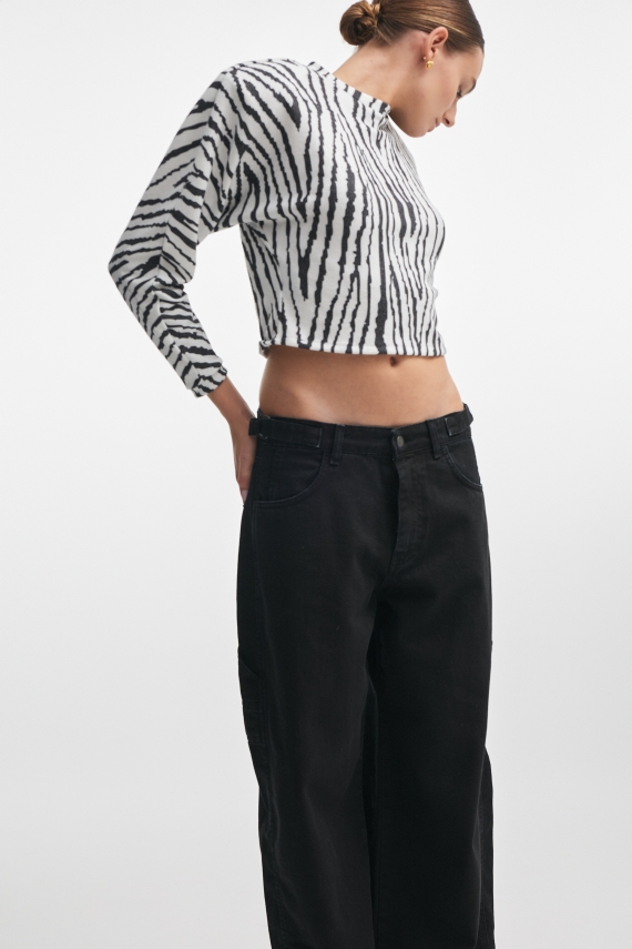 ZIBRA BLOUSE B&W