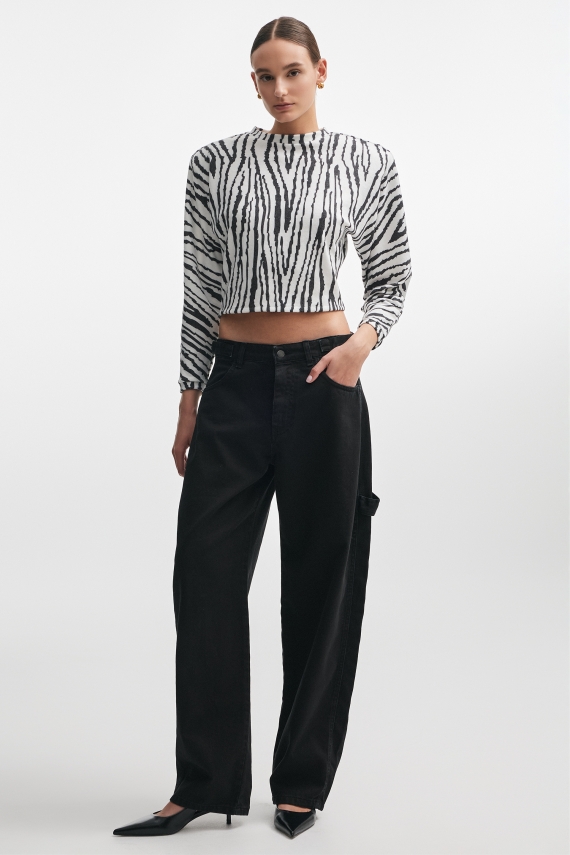ZIBRA BLOUSE B&W