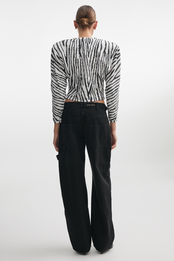 ZIBRA BLOUSE B&W