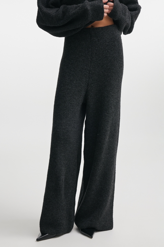DONNA KNITTED TROUSERS ANTHRACITE