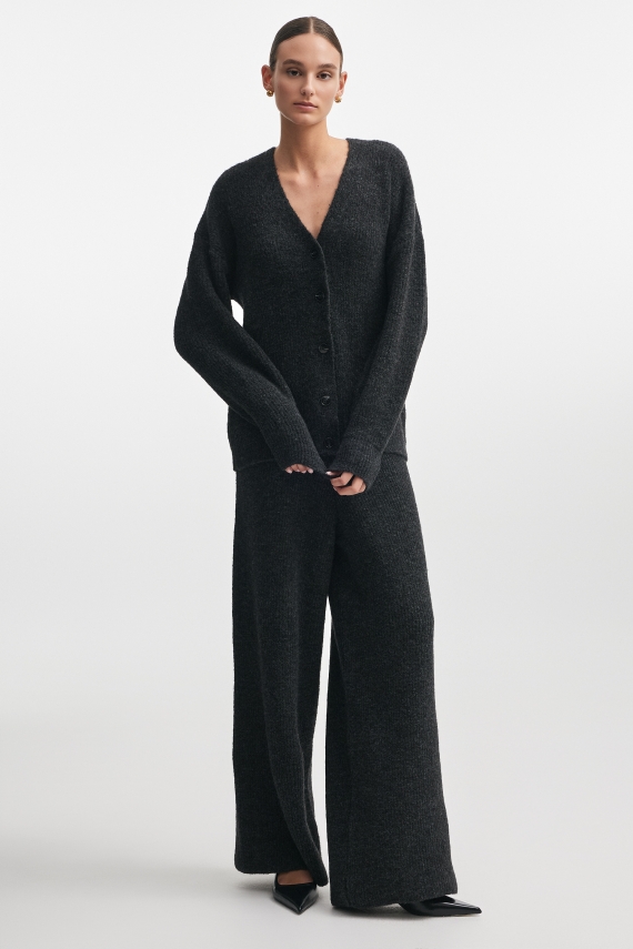 DONNA KNITTED CARDIGAN ANTHRACITE