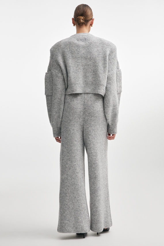 DONNA KNITTED TROUSERS GREY
