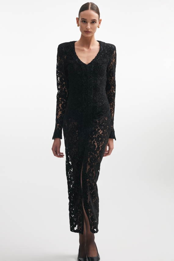 LACER DRESS BLACK