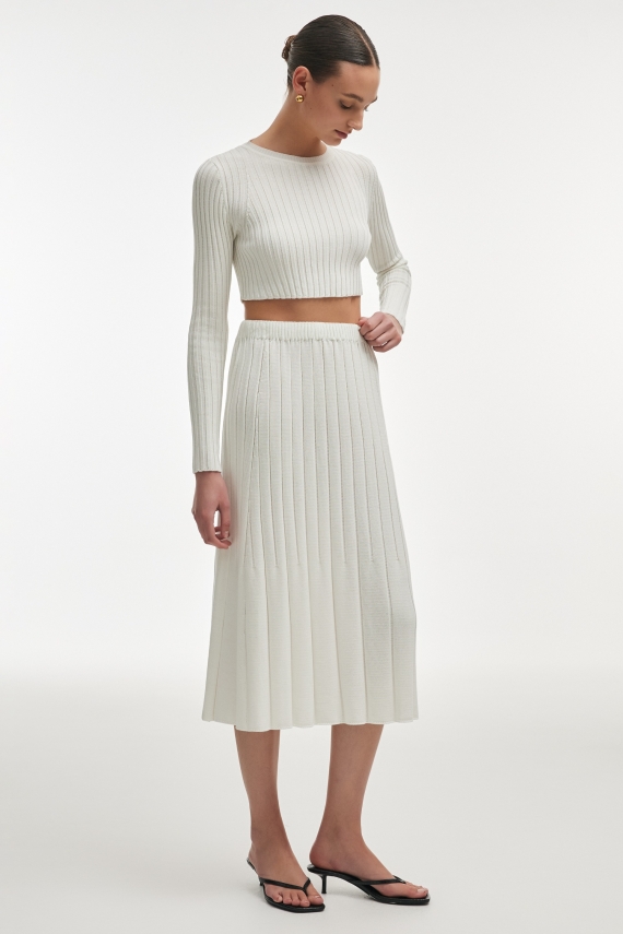 FEMME KNITTED SKIRT WHITE