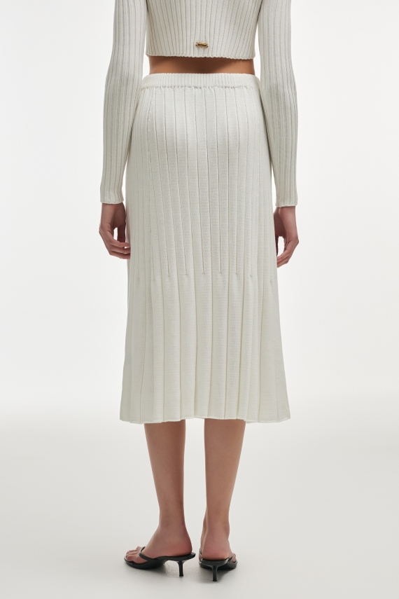 FEMME KNITTED SKIRT WHITE