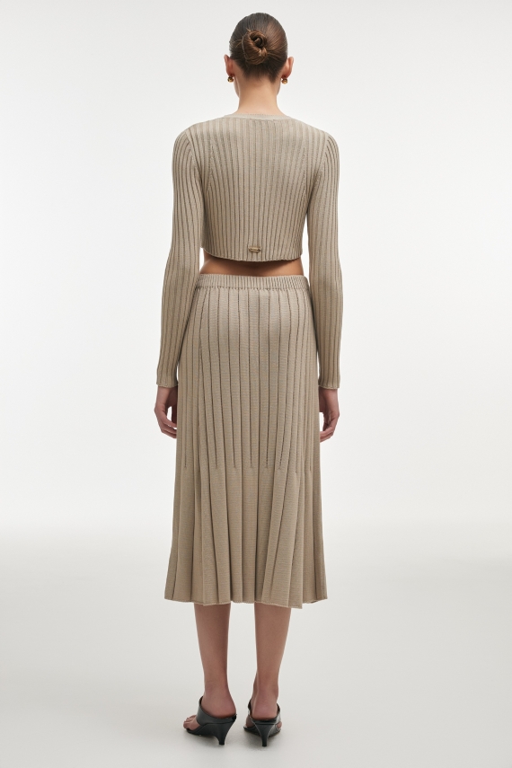 FEMME KNITTED SKIRT GREIGE