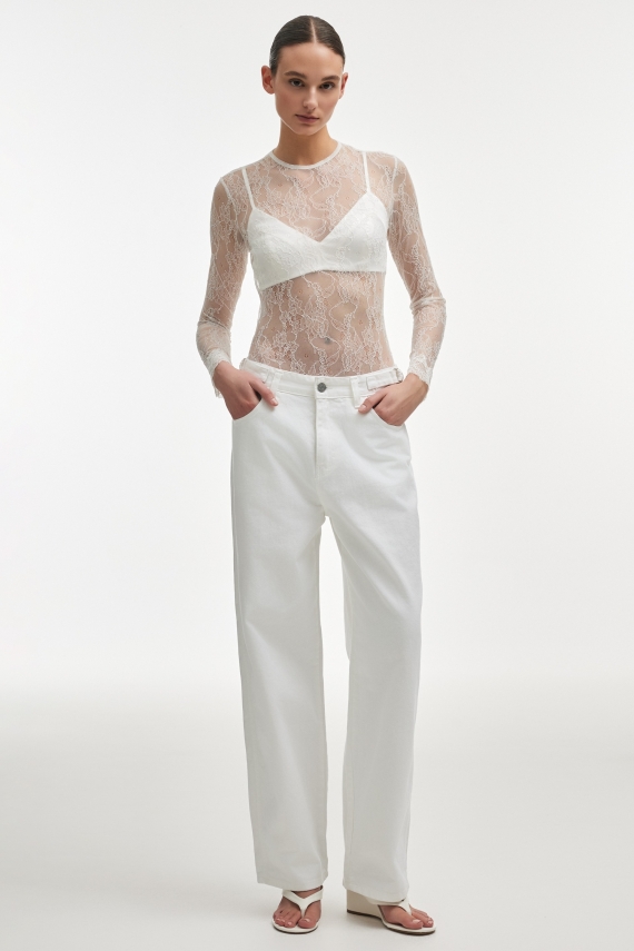 VEIL BODYSUIT WHITE