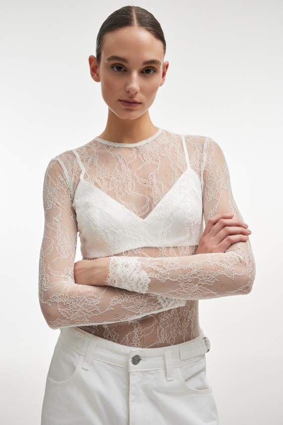 VEIL BODYSUIT WHITE
