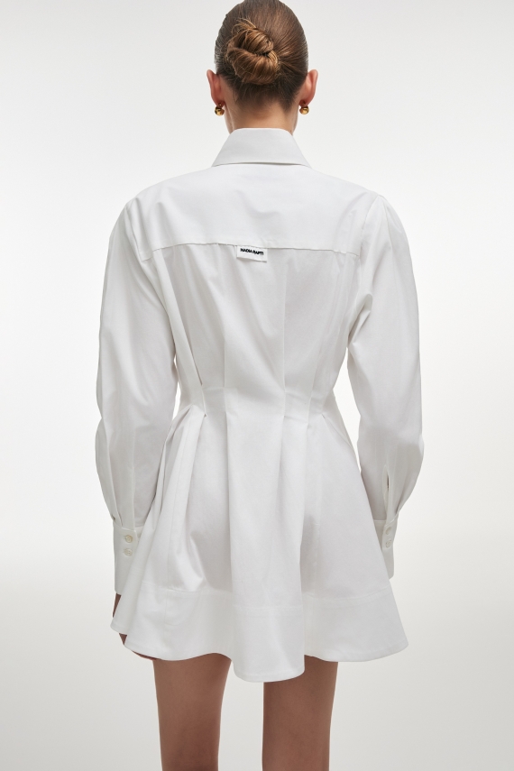 ROSE SHIRT DRESS WHITE
