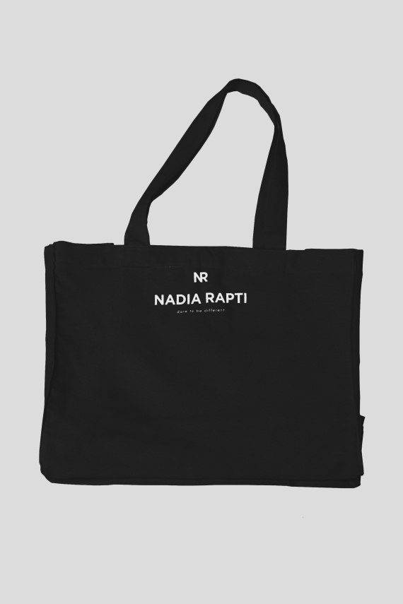 NR ON REPEAT TOTE BAG |BLACK EDITION