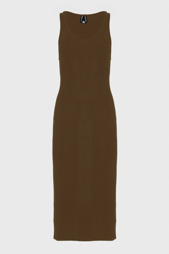 WHITNEY SLEEVELESS DRESS BROWN