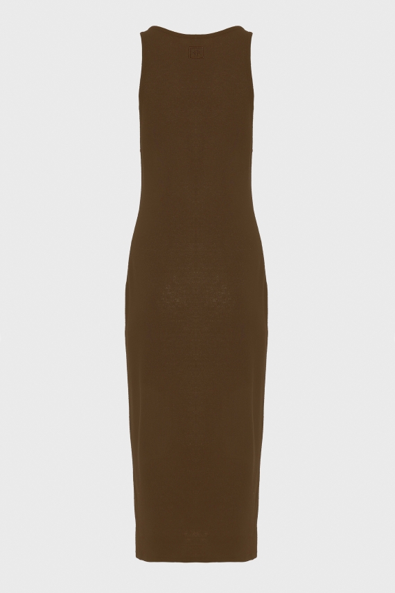 WHITNEY SLEEVELESS DRESS BROWN