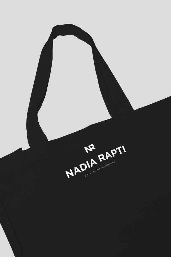 NR ON REPEAT TOTE BAG |BLACK EDITION