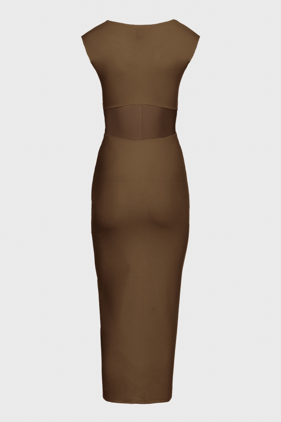 BROOKE DRESS BROWN