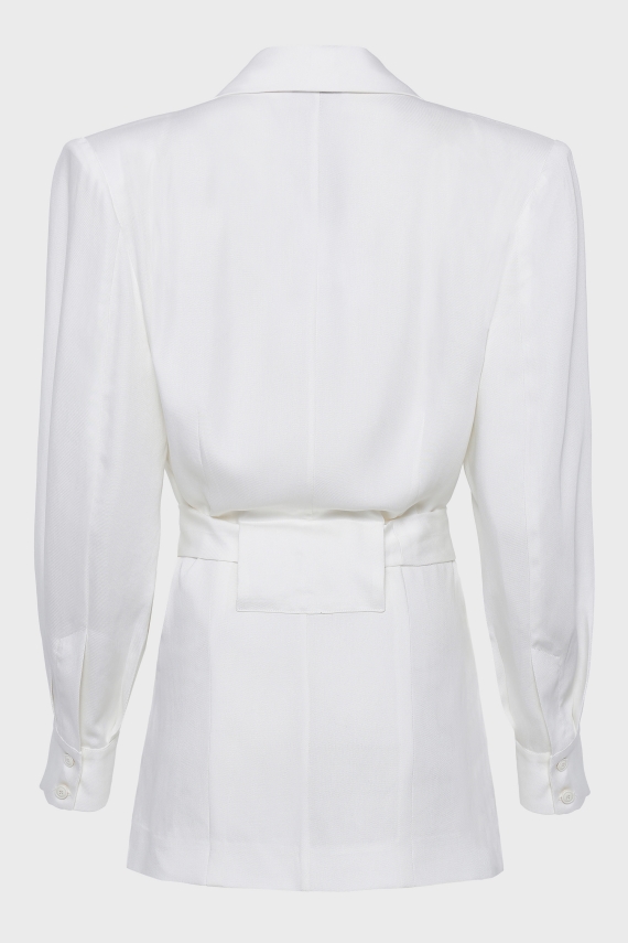 LETICIA BLAZER DRESS WHITE