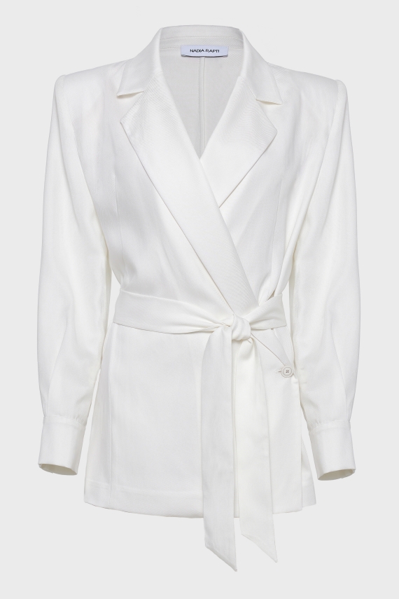 LETICIA BLAZER DRESS WHITE