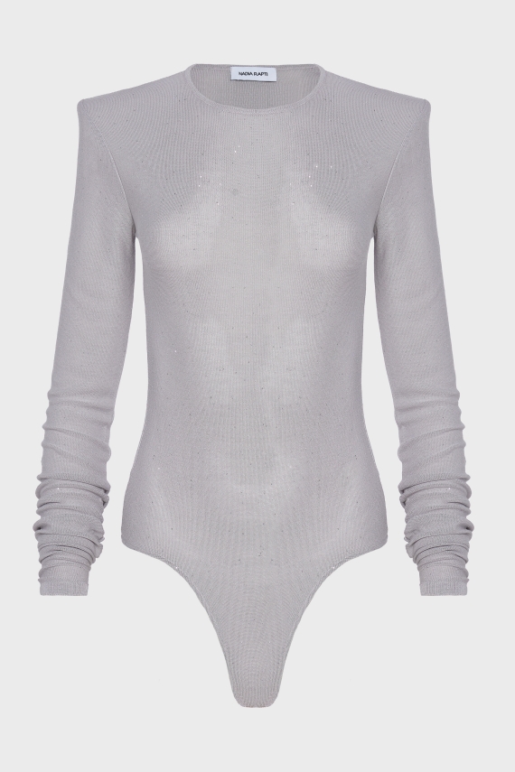 MAGNETIC KNITTED BODYSUIT GREY