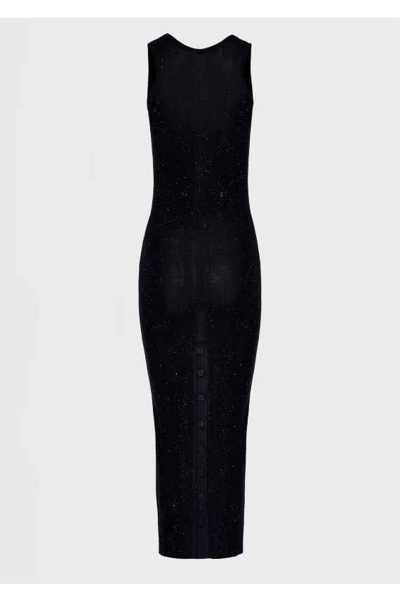 MAGNETIC KNITTED MAXI DRESS BLACK