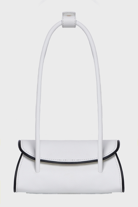 CRUELLA LEATHER BAG WHITE/BLACK