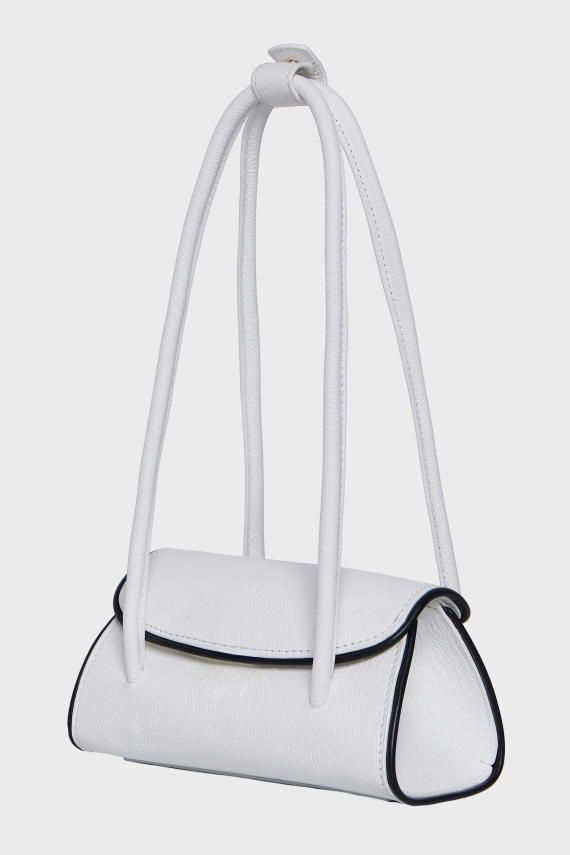 CRUELLA LEATHER BAG WHITE/BLACK
