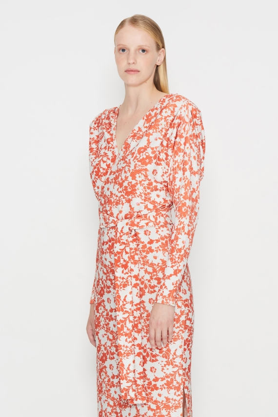 NIGHT FEVER DRESS ORANGE/SILVER
