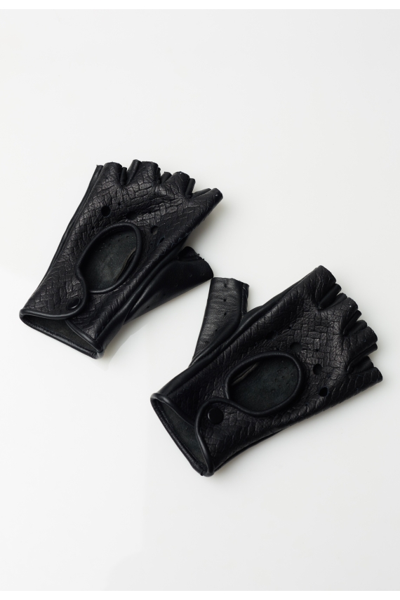 MOMENTUM LEATHER BLACK GLOVES