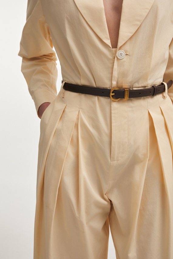 ROCKY LEATHER BELT COFFEE BROWN